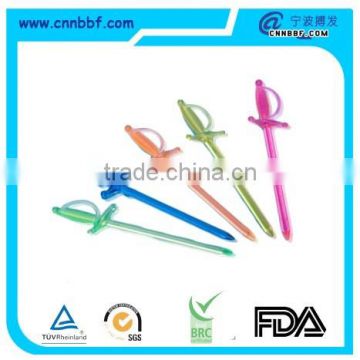 Plastic Colorful Swizzle Sticks Sword cocktail pick