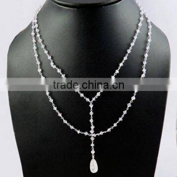 Pretty Design !! Pink Amethyst 925 Sterling Silver Necklace, Silver Jewellery, 925 Silver Jewellery photo-2