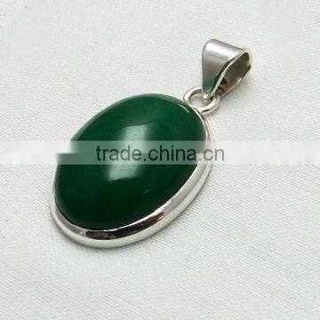 Aura Of Beauty Green Aventurine Pendant, Online Silver Jewellery, Fine Silver Jewellery photo-3
