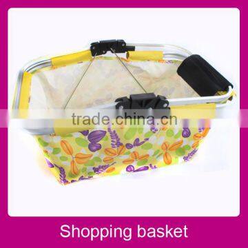 Fashion customizable folding cloth shopping basket