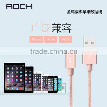 ROCK Original RCBO432 Metal Nylon Braided 8pin Cable for All Apple Device 2.1A Max 1M Metal Charge&sync Round Cable photo-6