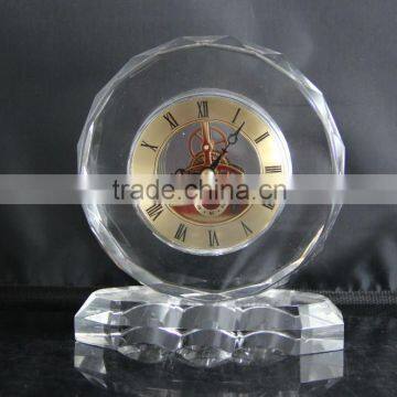 luxury round crystal glass watch glass base business gifts souvienir gifts