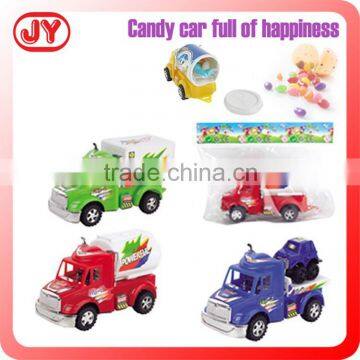 Funny plastic pull back car candy toy with ICTI