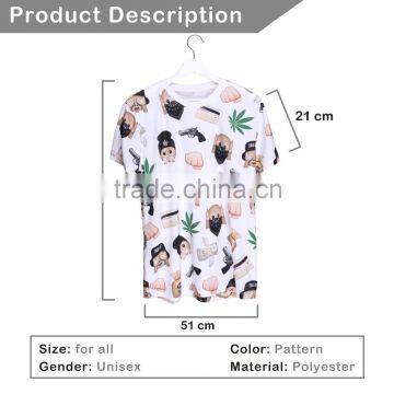 OEM Brand New 3D Print Emoji Gun Latest Women T Shirt photo-2