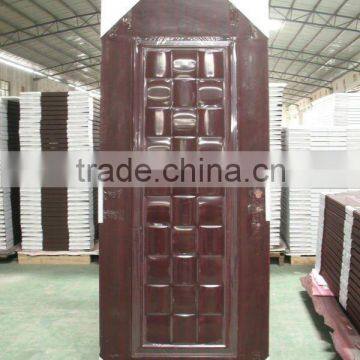 Good Quality teak wood designer entry steel main door JX-PVC12