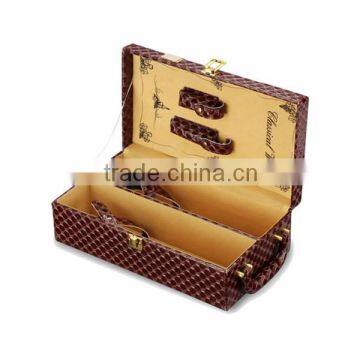 Hiqh Quality Custom Logo Printed 2 Bottle Leather Wine Box photo-4