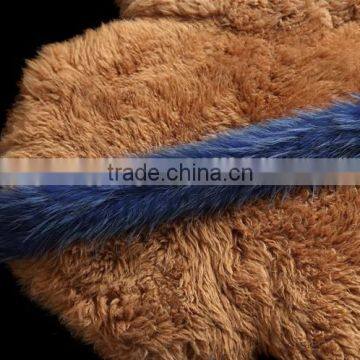 Top quality Fur Accessory Fluffy 100% fox fur trim/trimming for hood