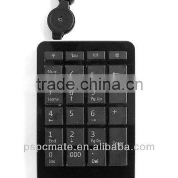 Retractable USB Cable External Number Numeric Keyboard