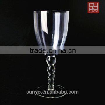 2015 New Design Bead Stem Wine Glass Set