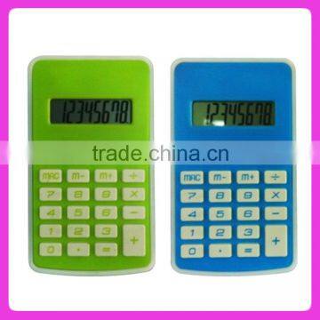 8 digit rubber key calculator , student calculator