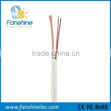 Fanshine 0.6MM CU 2C CCTV Camera Cable with Wooden Drum Packing for Elevator