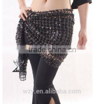 Belly Dancing Clothing Lady Purple Sexy Velvet Belly Dance Hip Scarf photo-5