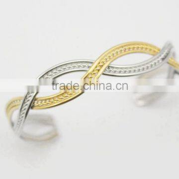 Charm Wave Braided Design Gold Jewellery From Dubai Cuff Bracelets Jewelry photo-2