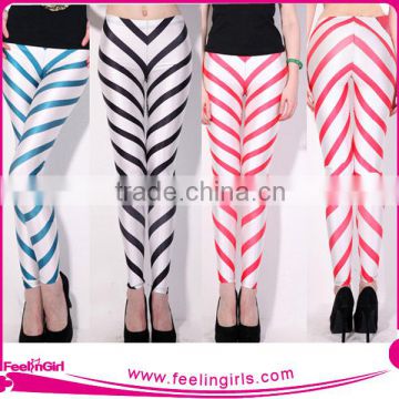 Hottest Alibaba Golden Supplier Wholesale Strip Women Leggings Pants