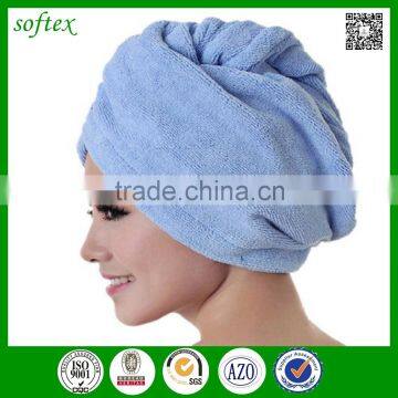 Fashion Super Absorbent microfiber terry turban hair towels