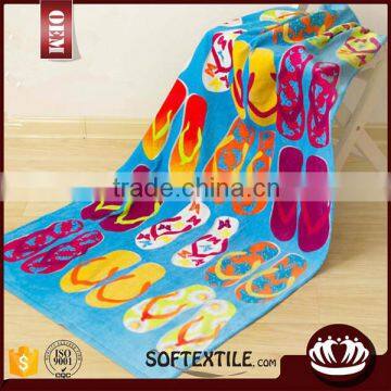 Wholesale microfiber promotional custom printed beach towel high quality