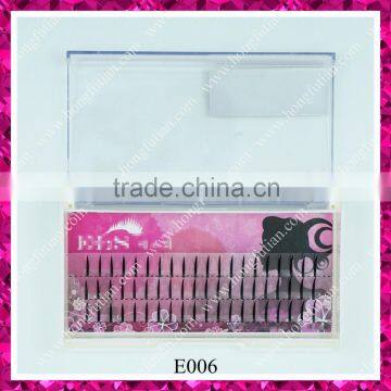 Top quality handmade individual eyelash extensions black colour false eyelashes with custom packaging