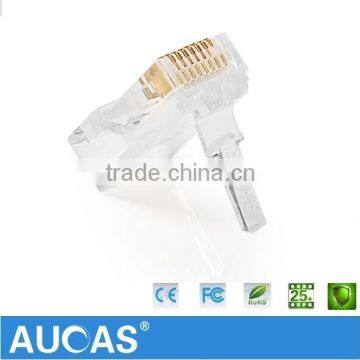 High Quality Cat5e Cat6 Cat7 RJ45 Connector For Stranded Solid Network Cable 8P8C Gold Plated RJ45 photo-3