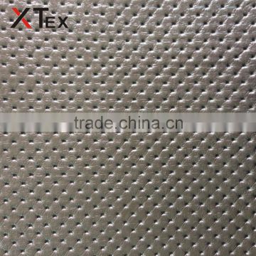 shiny polyester embossed synthetic leather fabric,vinyl with non-woven fabric for sofa upholstery car seat mattress