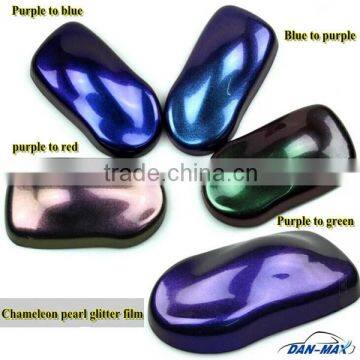 High glossy shiny brilliant pearl glitter chameleon film for car body wrapping