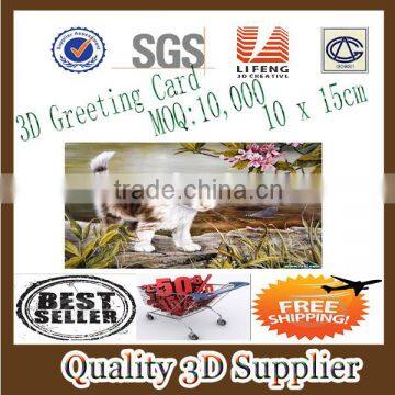 Guangzhou Lifeng 2014 new design laser cutting 3d greeting card with birthday cake