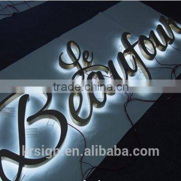 Acrylic Wall Mount Sign Holder,acrylic Stainless Steel Backlit 3d Sign photo-4