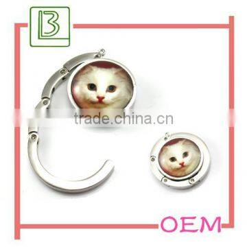 Metal Purse Hanger With Epoxy Printing Logo