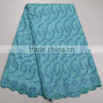 2015 New Swiss Voile Lace for Woman Heavy Embroidery Design Fashion Lace for Evening Dress photo-5