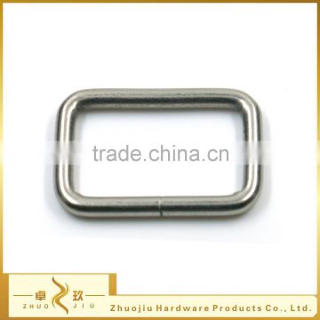 Wholesale plated metal welding rectangle ring for bags