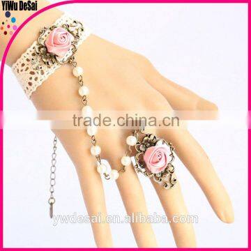 many color bracelet White bud silk bracelet with rose latest style fashion bracelets