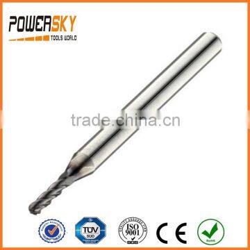 Professional 4-Flute TiAlN Finish HSS Ball Nose End Mill Cutter