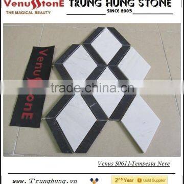 Polished Black and White Marble Mosaic With Special Design photo-2
