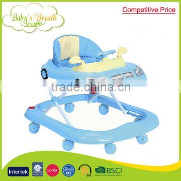 BW-11B competitive price three height adjustable baby walker car multifunction for big babies