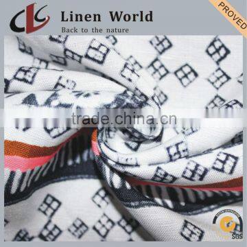 Hight Quality Printed Linen Rayon Fabric For Pants