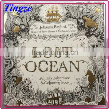 2015 Wholesale new arrive hand-painted secret garden series lost ocean adult coloring books