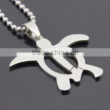 Customized shape stainless steel tortoise pendant