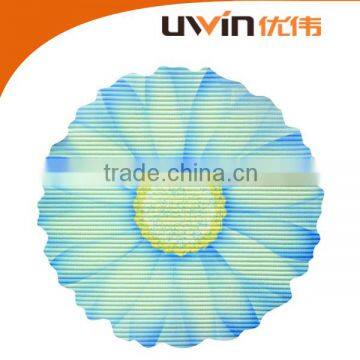 flower shape printed pvc foam fabric anti-slip commercial bath mats