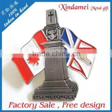 Custom flag metal pin badges