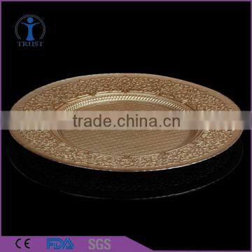 Wholesale Cheap Clear Wedding Decoration charger plate