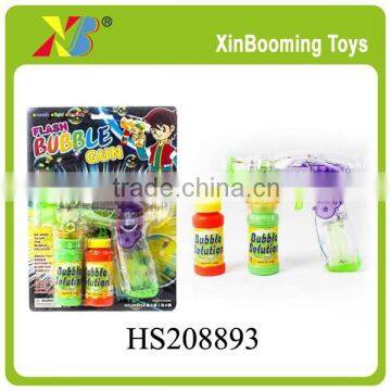 New design cheap plastic transparent bubble gun with light