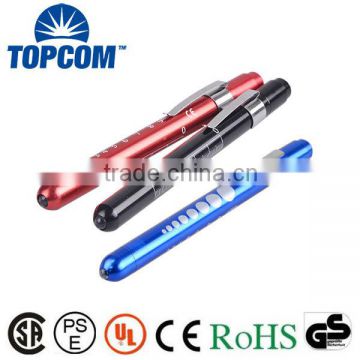 Aluminum Portable Pen Medical Flashlight with Clip