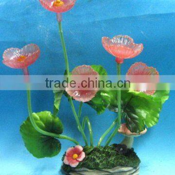 Polyresin flower solar light decoration crafts