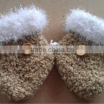 High Quality Crochet Fluffy Baby's Booties