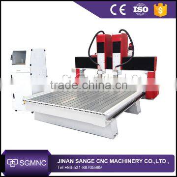 cnc router italian spindle double head , 1325 woodworking machine with aluminum t-slot table