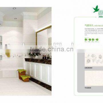 white bathroom floor and wall ceramic tile