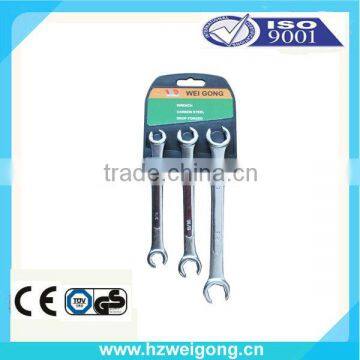 Nickel Plated Finish 3 Pieces Pipe Wrench
