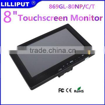 12V DC Voltage 8" TFT LCD Touchscreen VGA Monitor