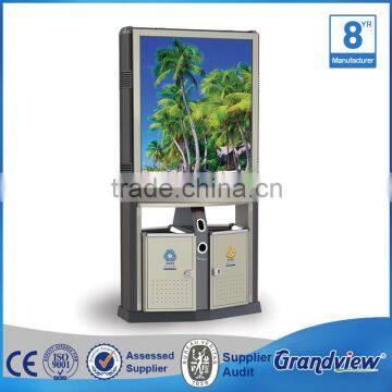 LED lighting commercial advertising light box with garbage bin