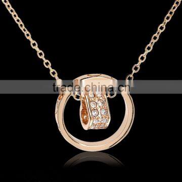 Fashion Jewelry 2015 18k Gold Plated Made With Austrian Crystal Alloy Rhinestone Heart Pendent Chain Necklace photo-6