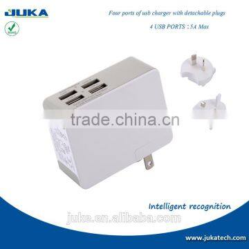 Exchangeable Usb Wall Plug Rapid Travel Charger Dual Port 5v 5a Smartphone Charger Hotsale for Galaxy s5 photo-3